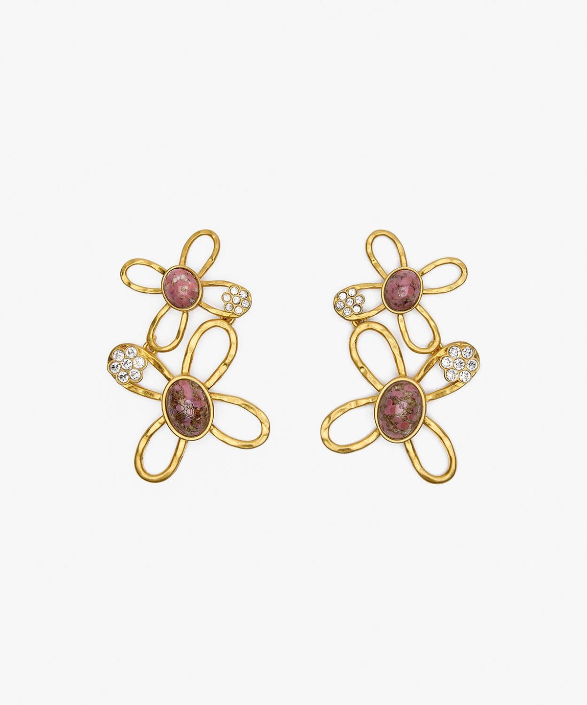 Big Blossom Earings - Pink