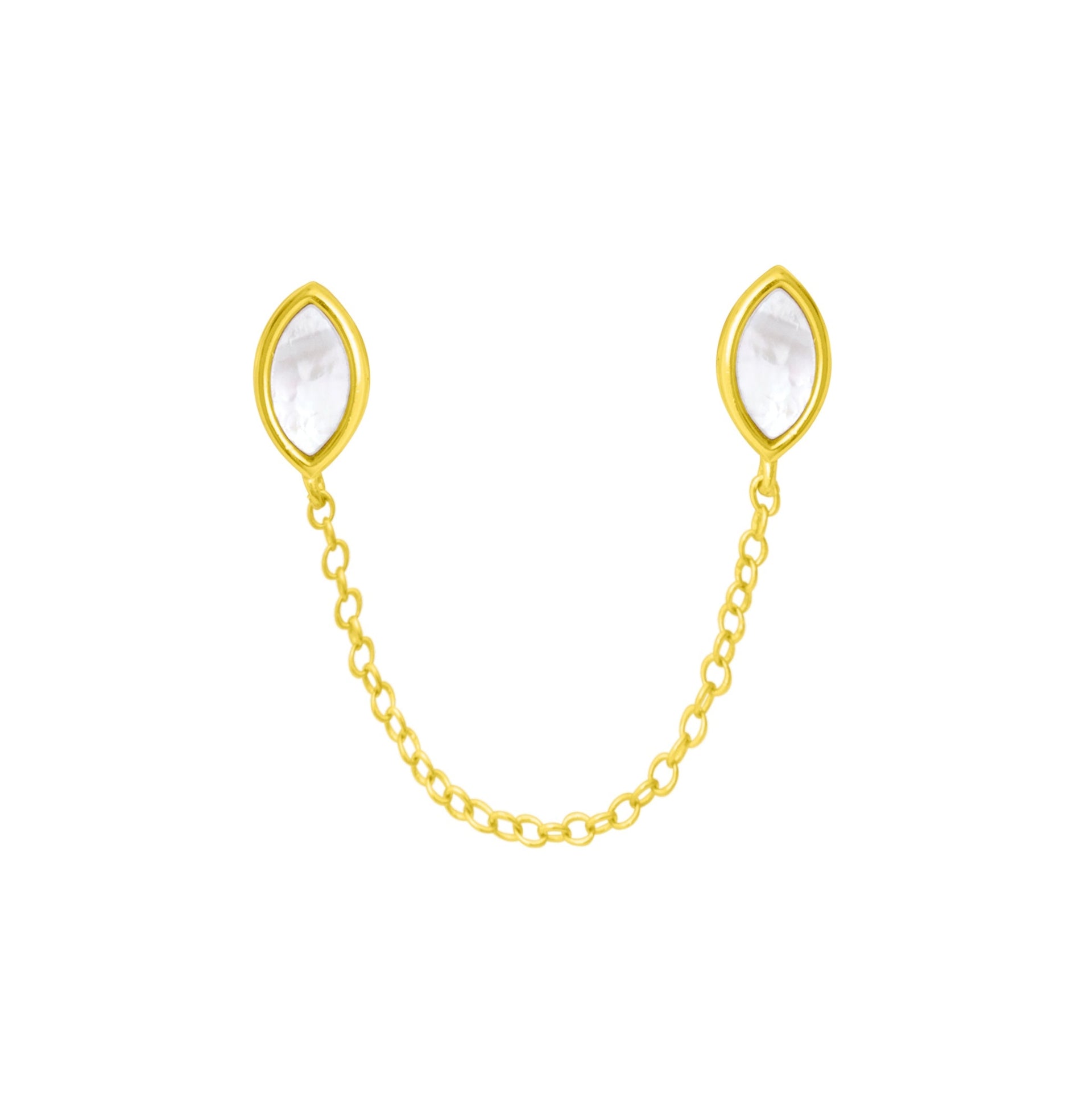 Cassia Chain Studs Gold