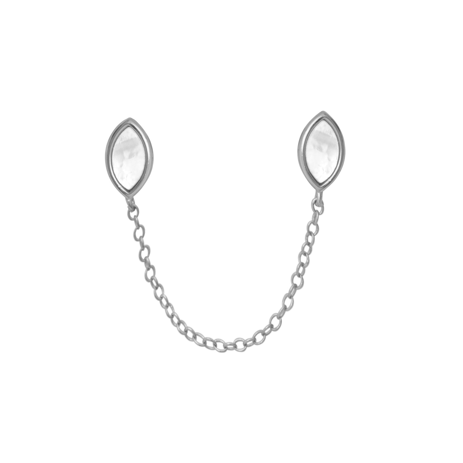 Cassia Chain Studs Silver
