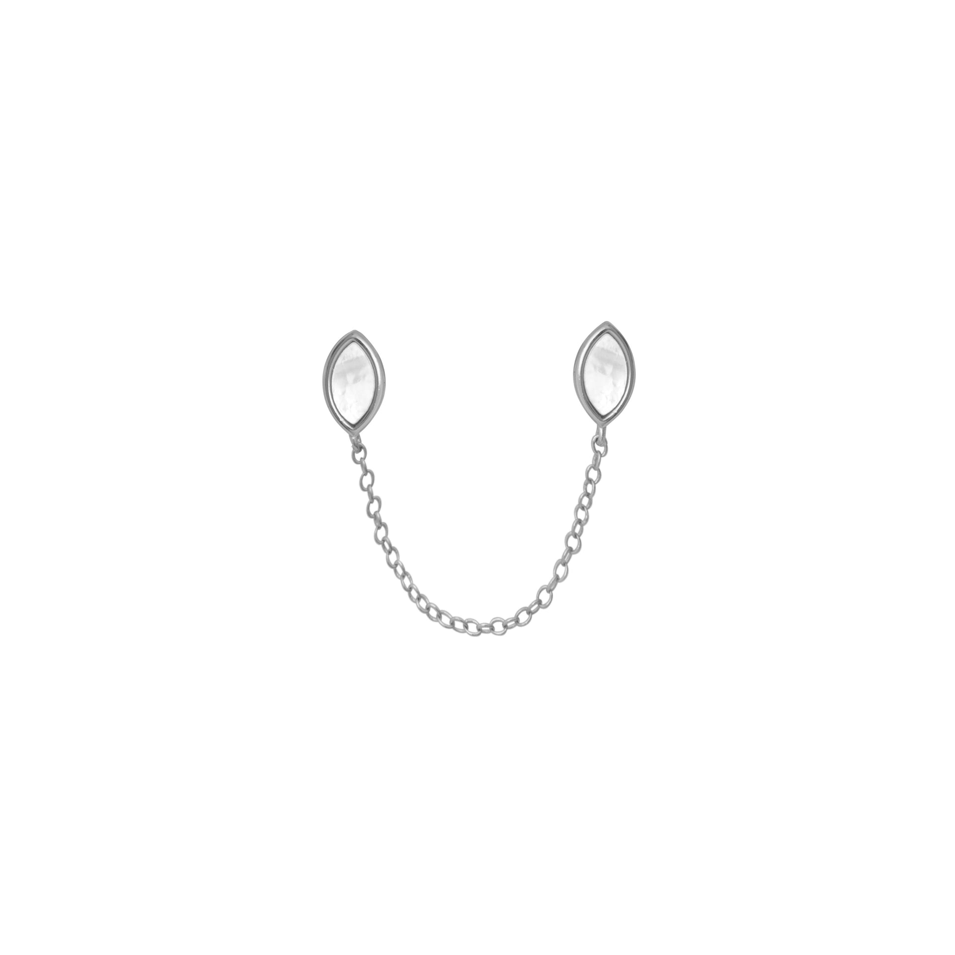 Cassia Chain Studs Silver