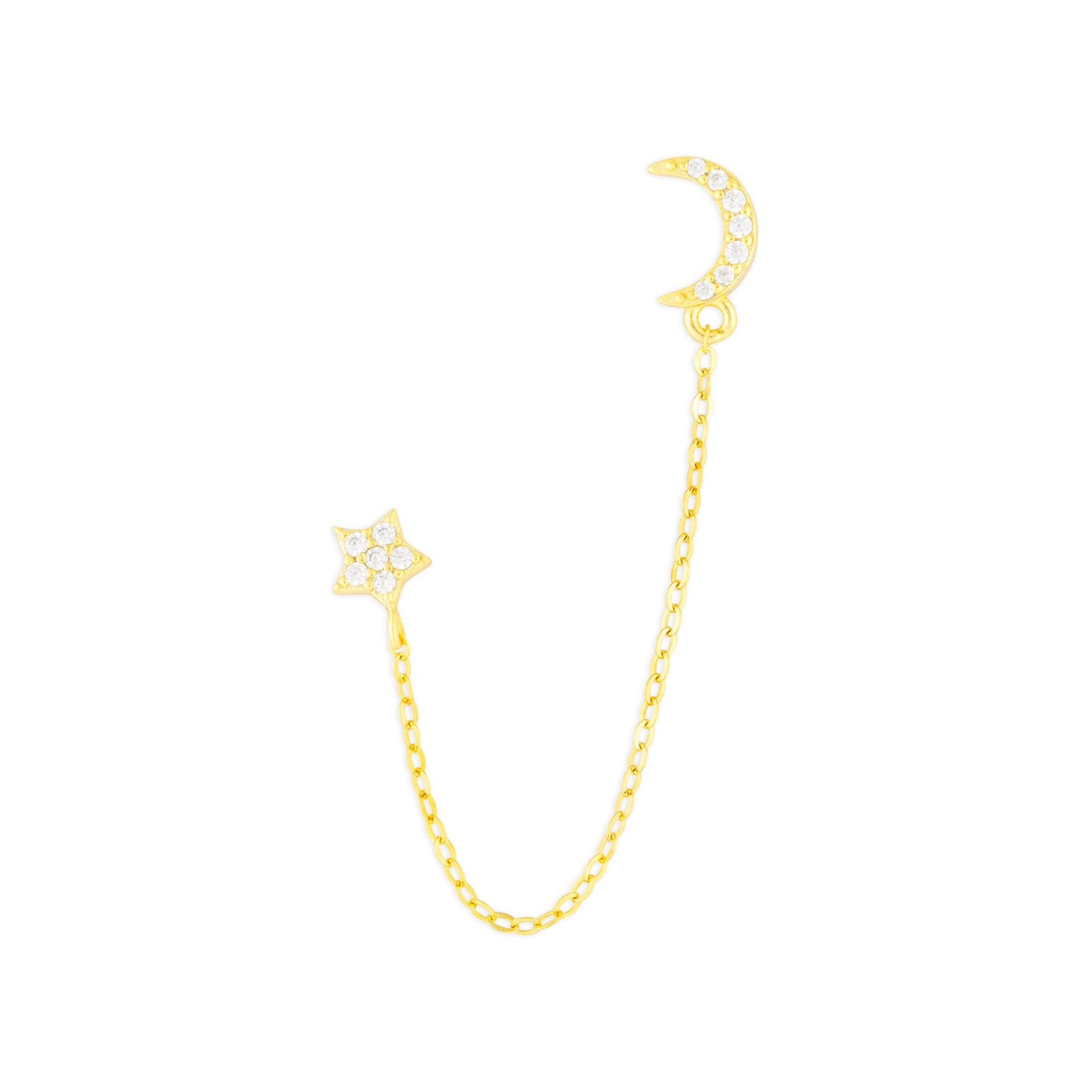 Dreamer Chain Studs Gold