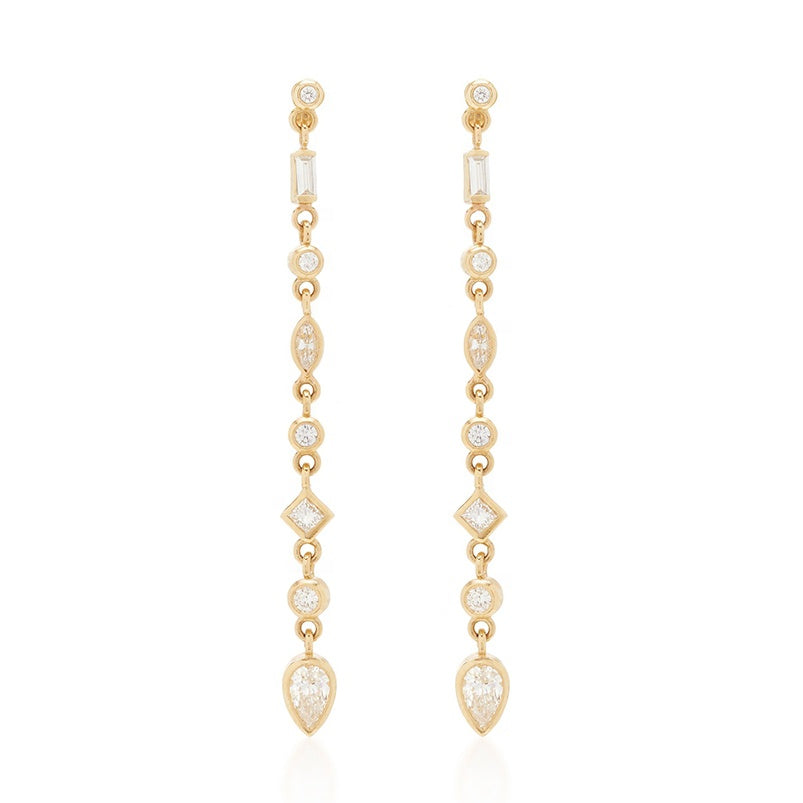Elena Duster Earrings Gold