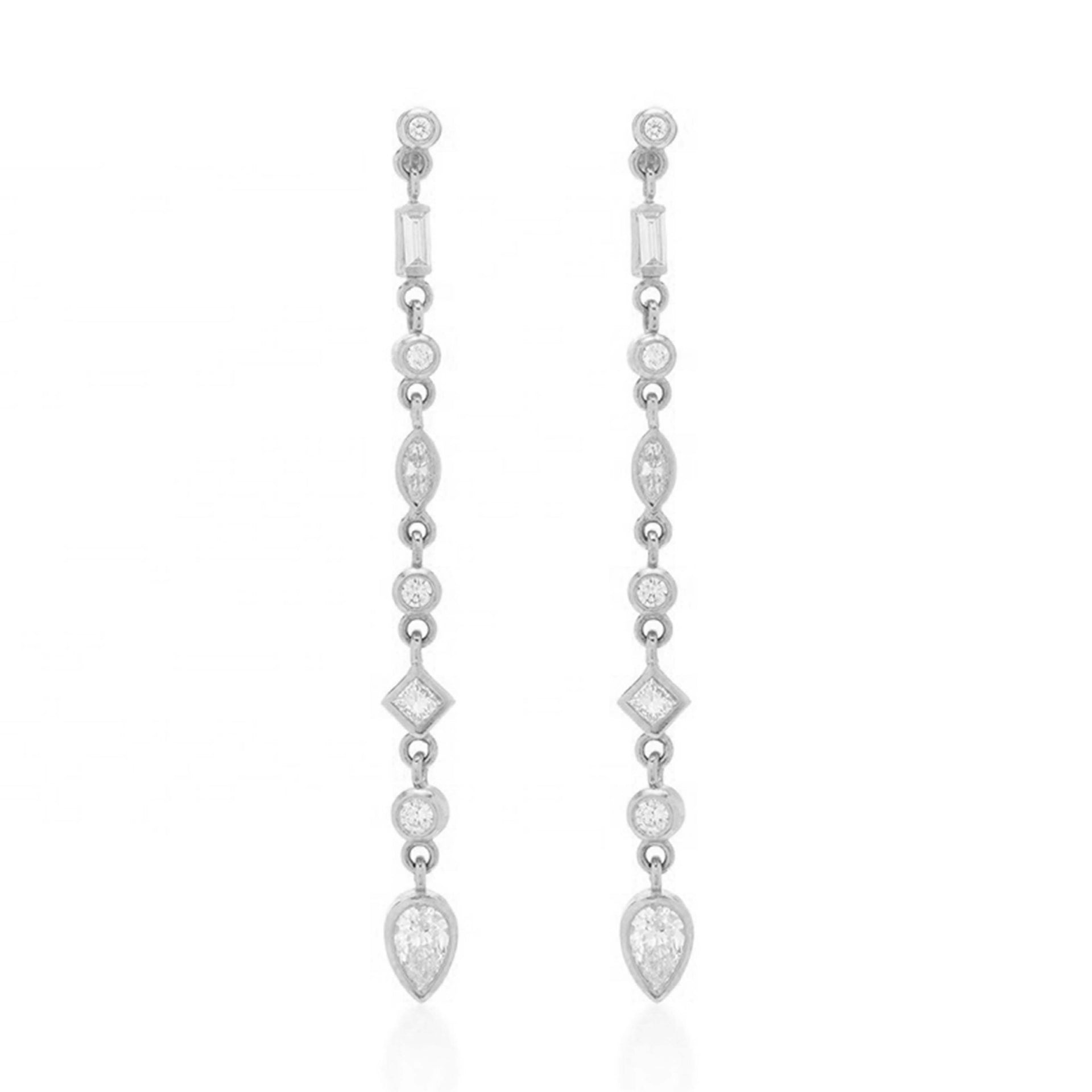 Elena Duster Earrings Silver