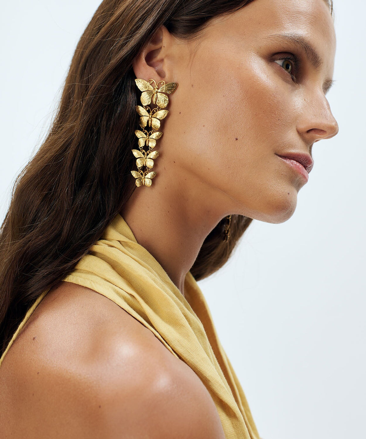 Farfalla Drop Earings - Gold