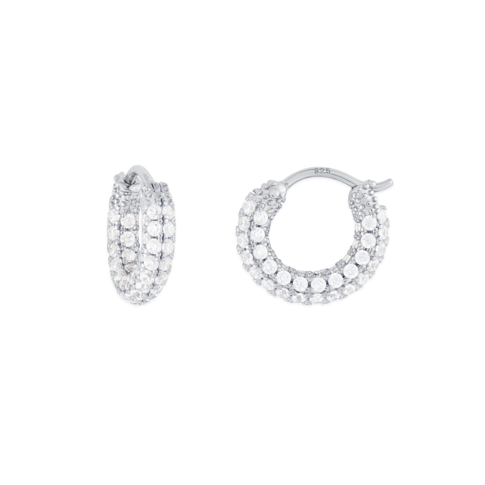 Geni Cz Huggies Silver