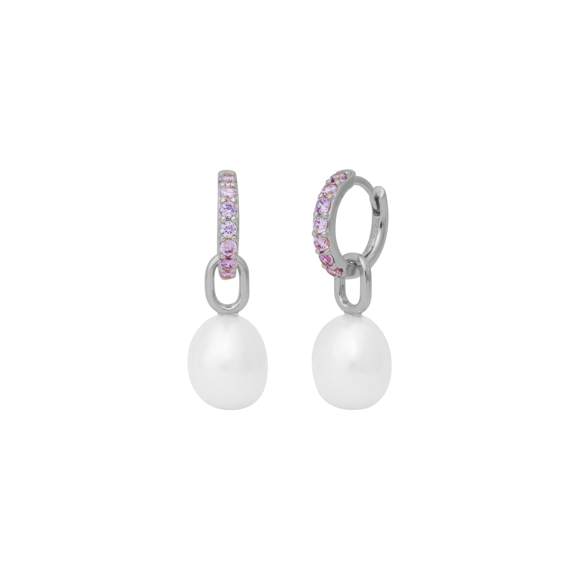Juliette Pearl Huggies Silver