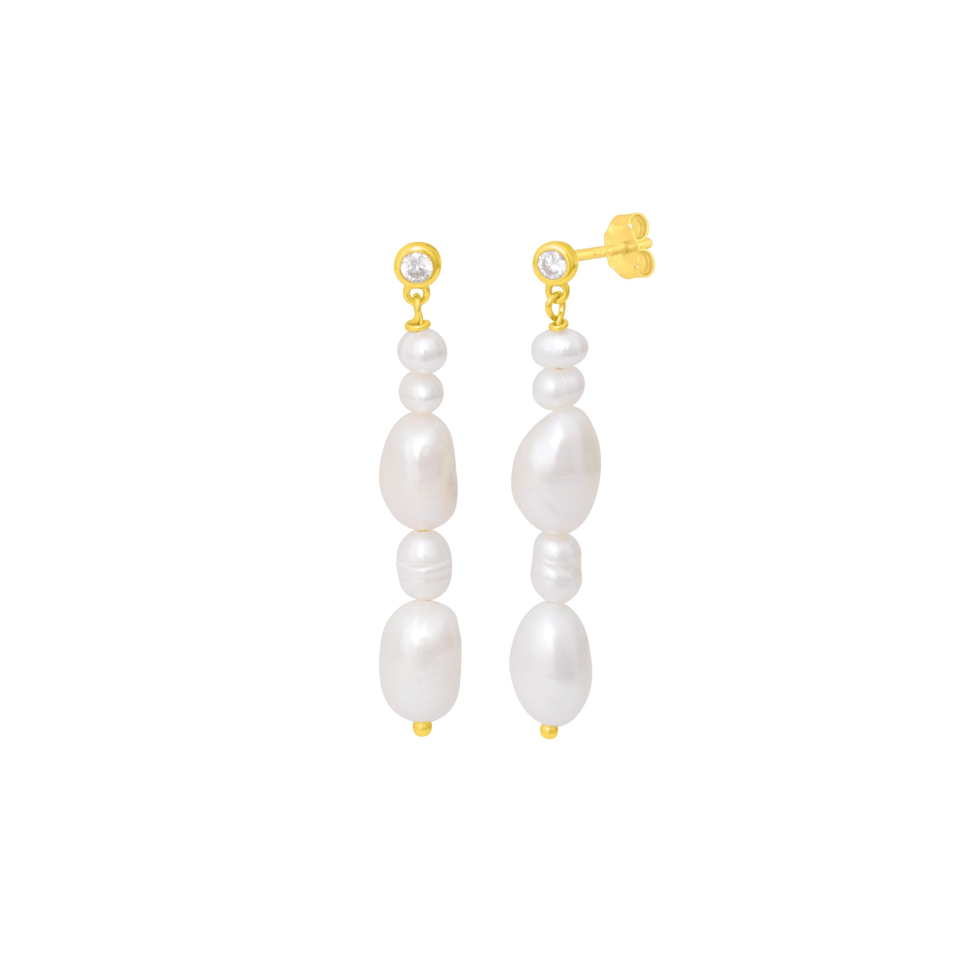 Kate Pearl Earrings Gold