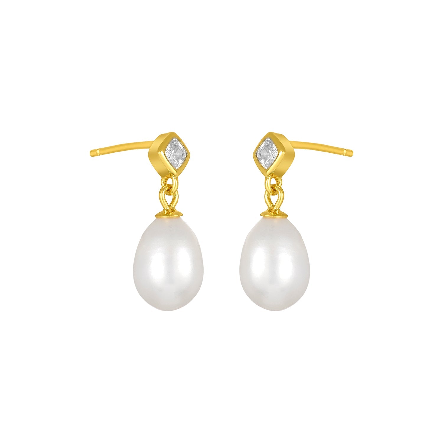 Mae Pearl Studs Gold