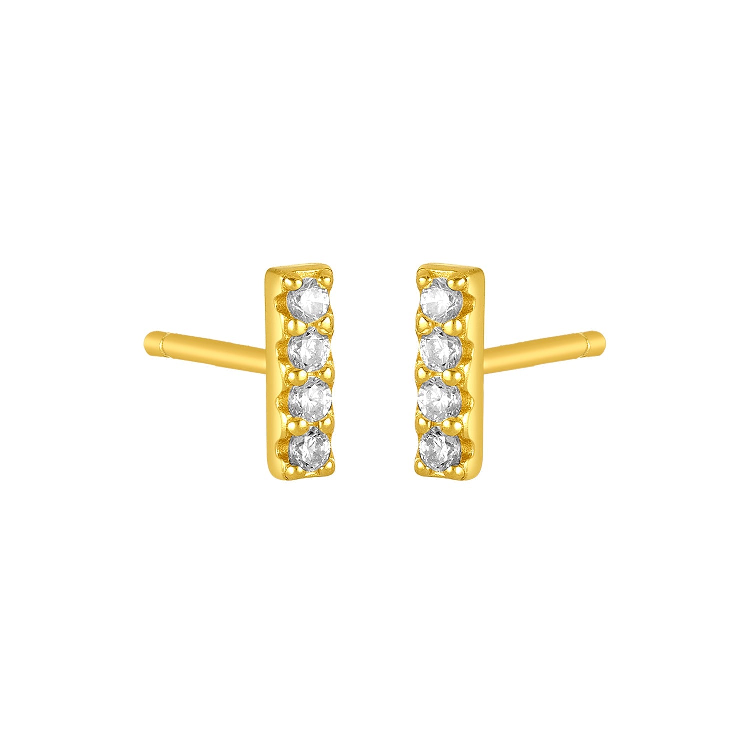 Maeda Bar Studs Gold