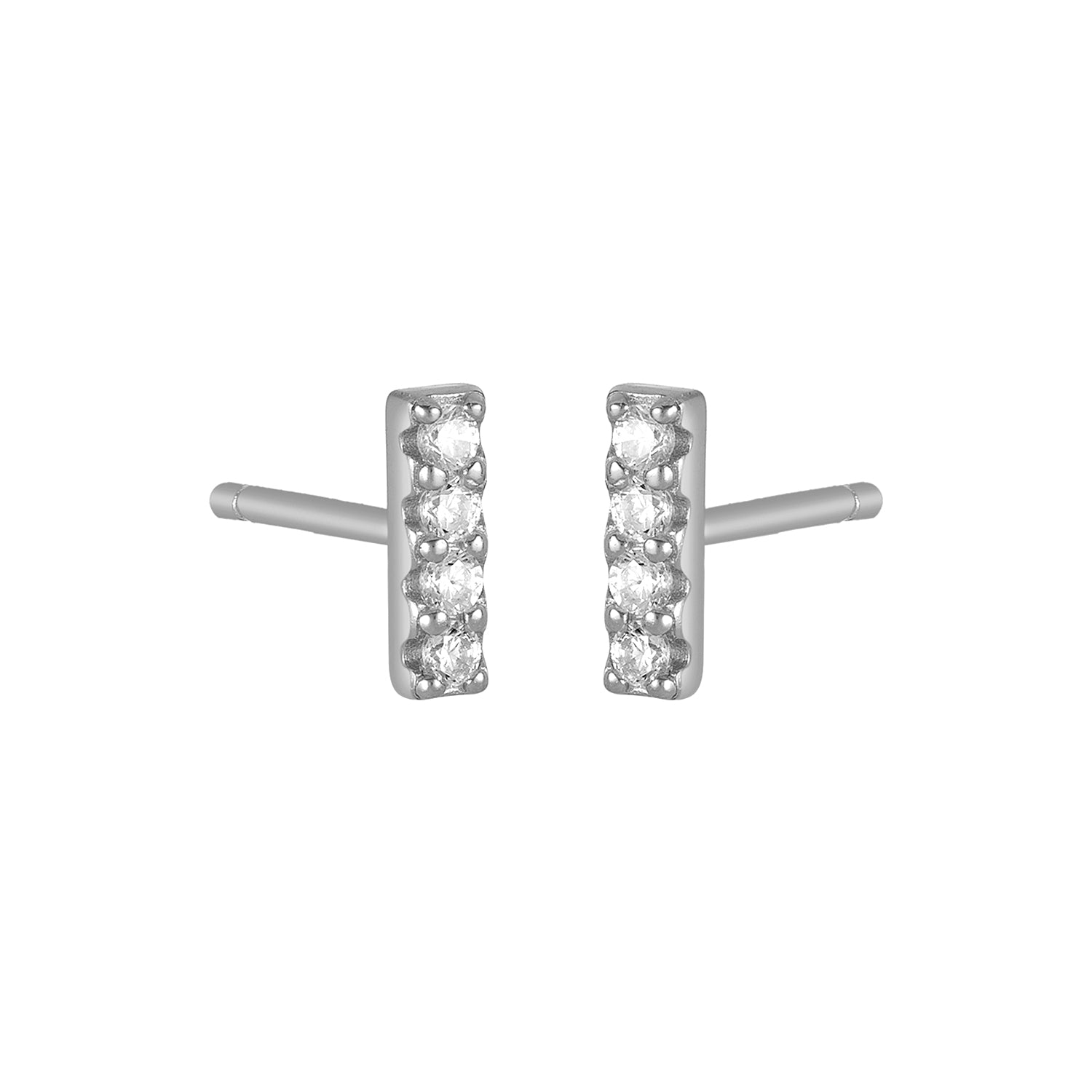 Maeda Bar Studs Silver