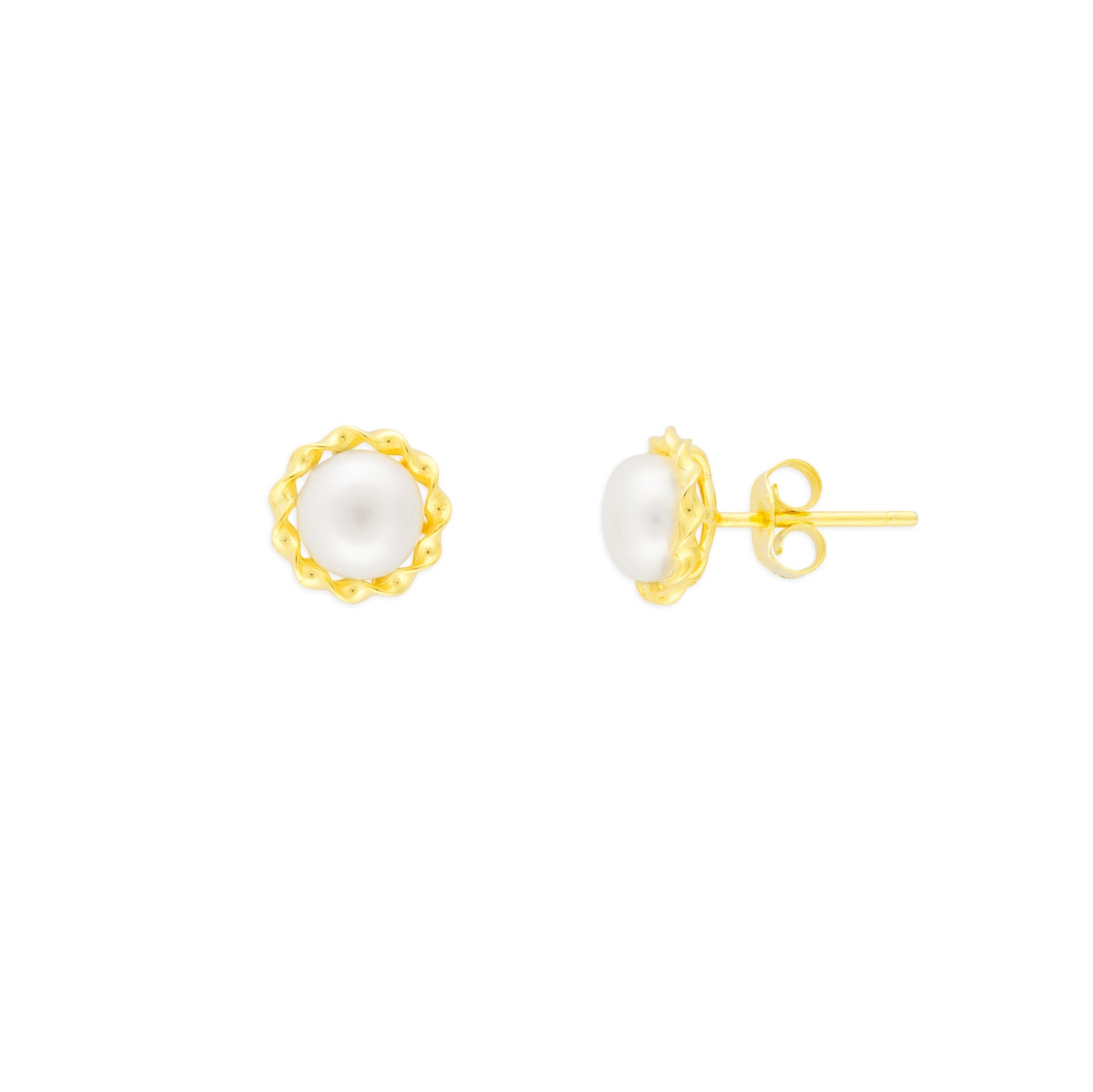 Margaux Pearl Studs Gold