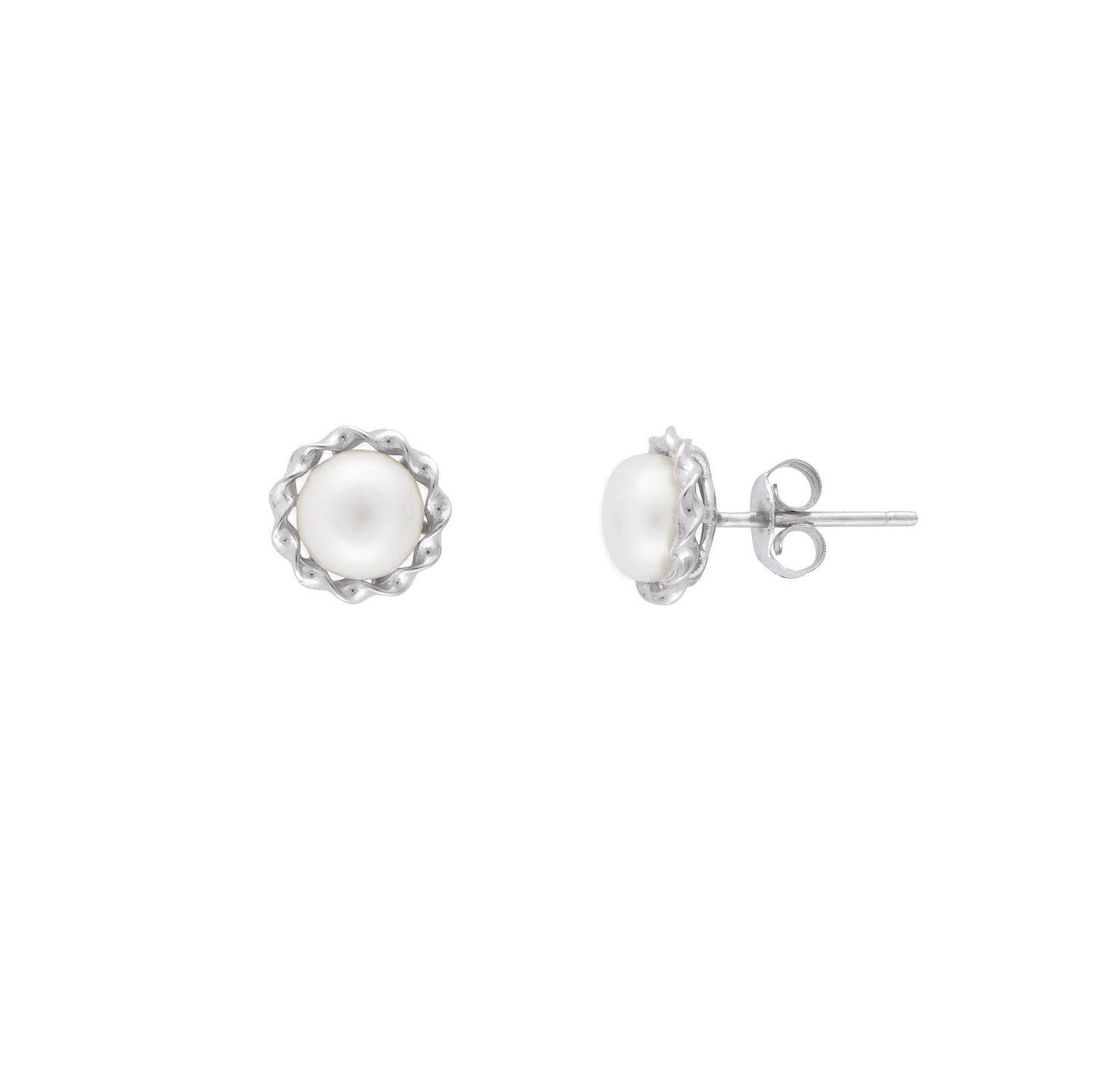 Margaux Pearl Studs Silver
