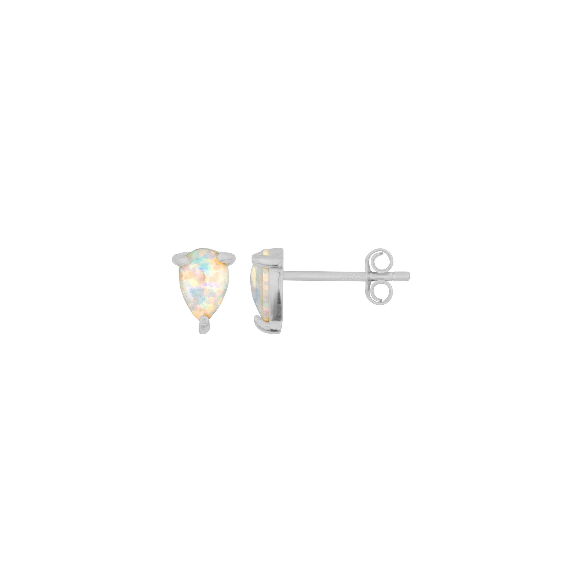 Opal Studs Silver