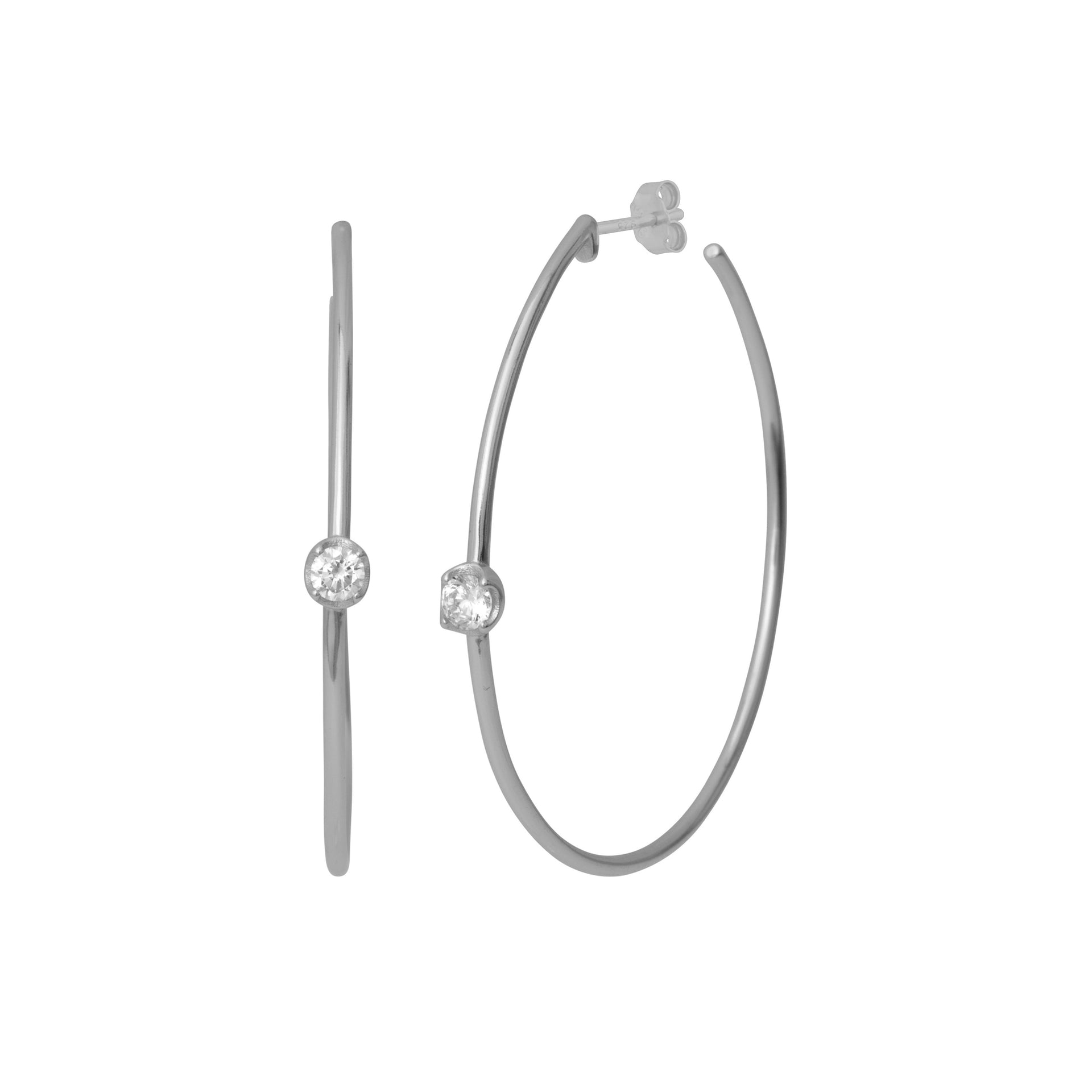 Sabine Statement Hoops Silver