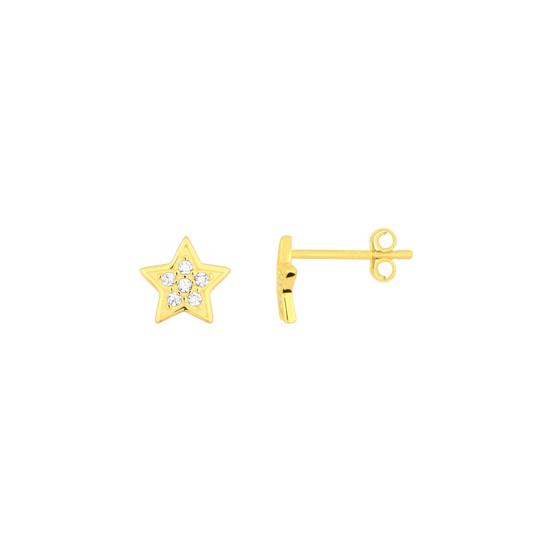 Starry Eyed Studs Gold