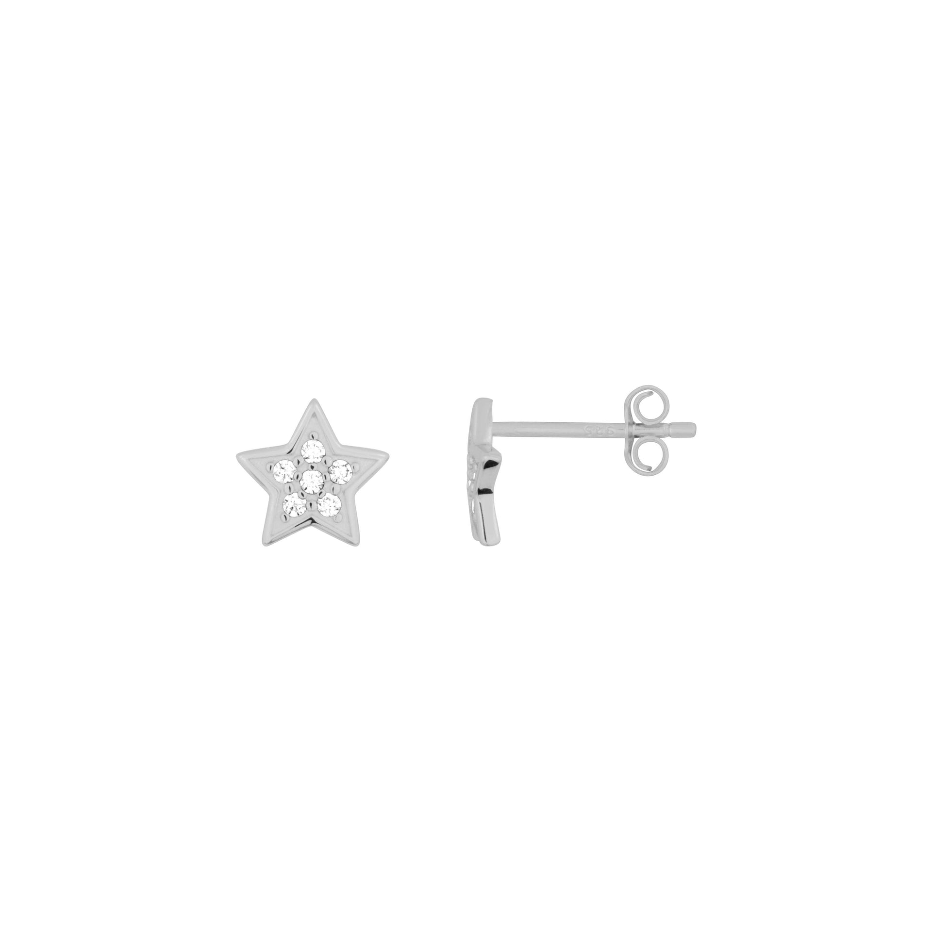 Starry Eyed Studs Silver