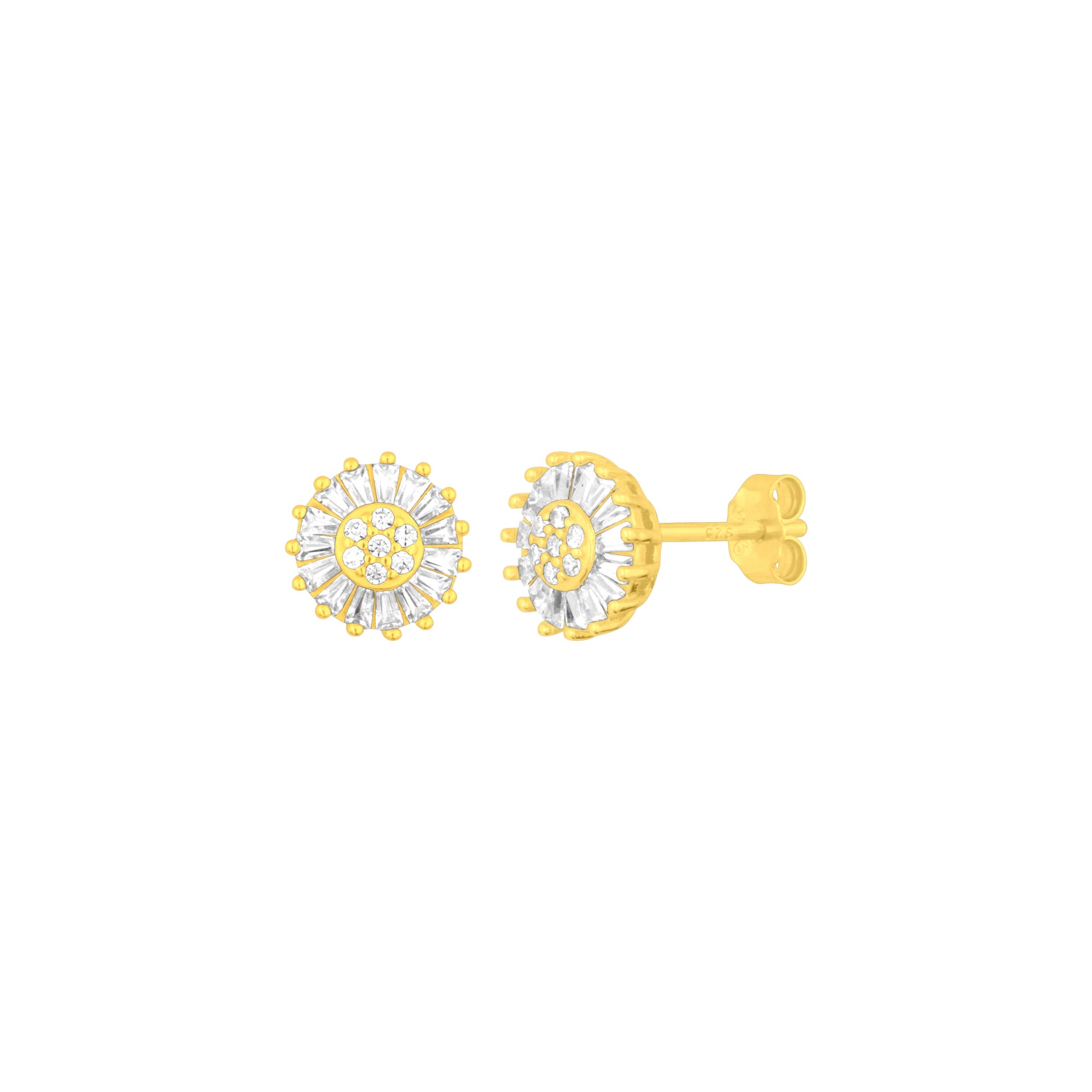 Sunburst Studs Gold