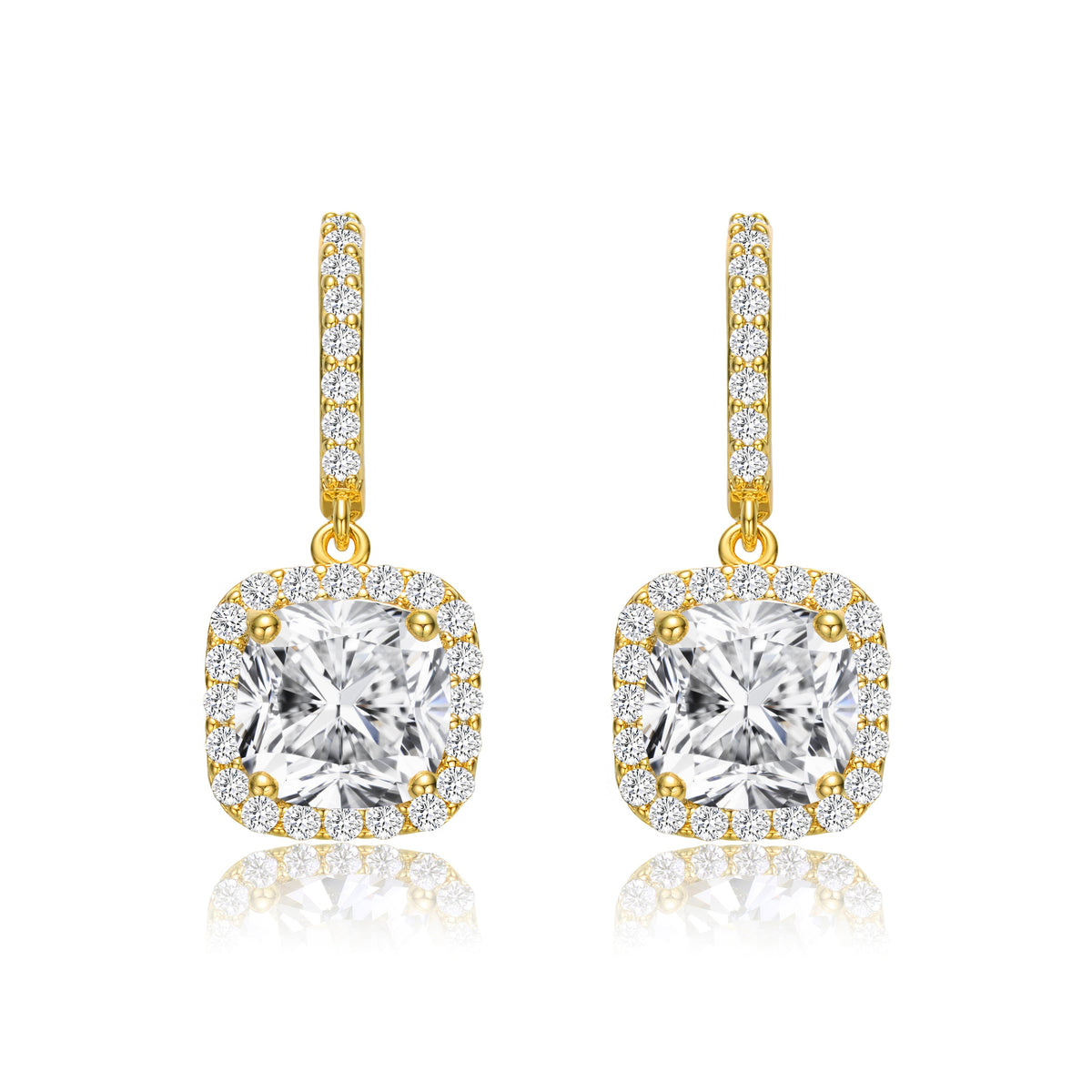 Palais Demi Square Halo Drop Earrings