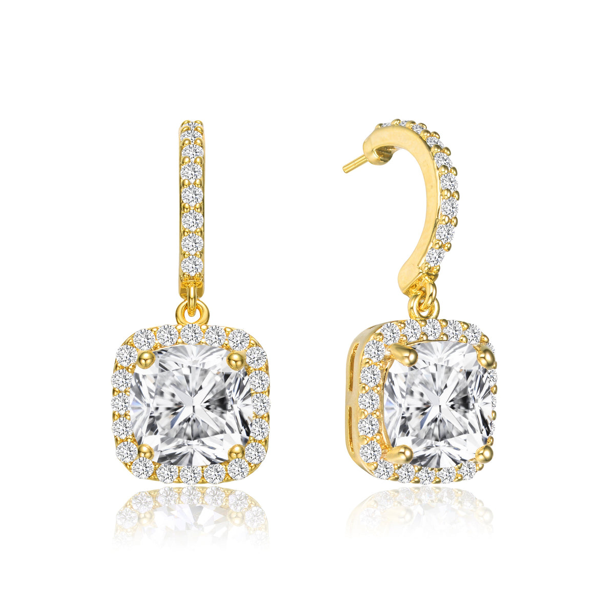 Palais Demi Square Halo Drop Earrings
