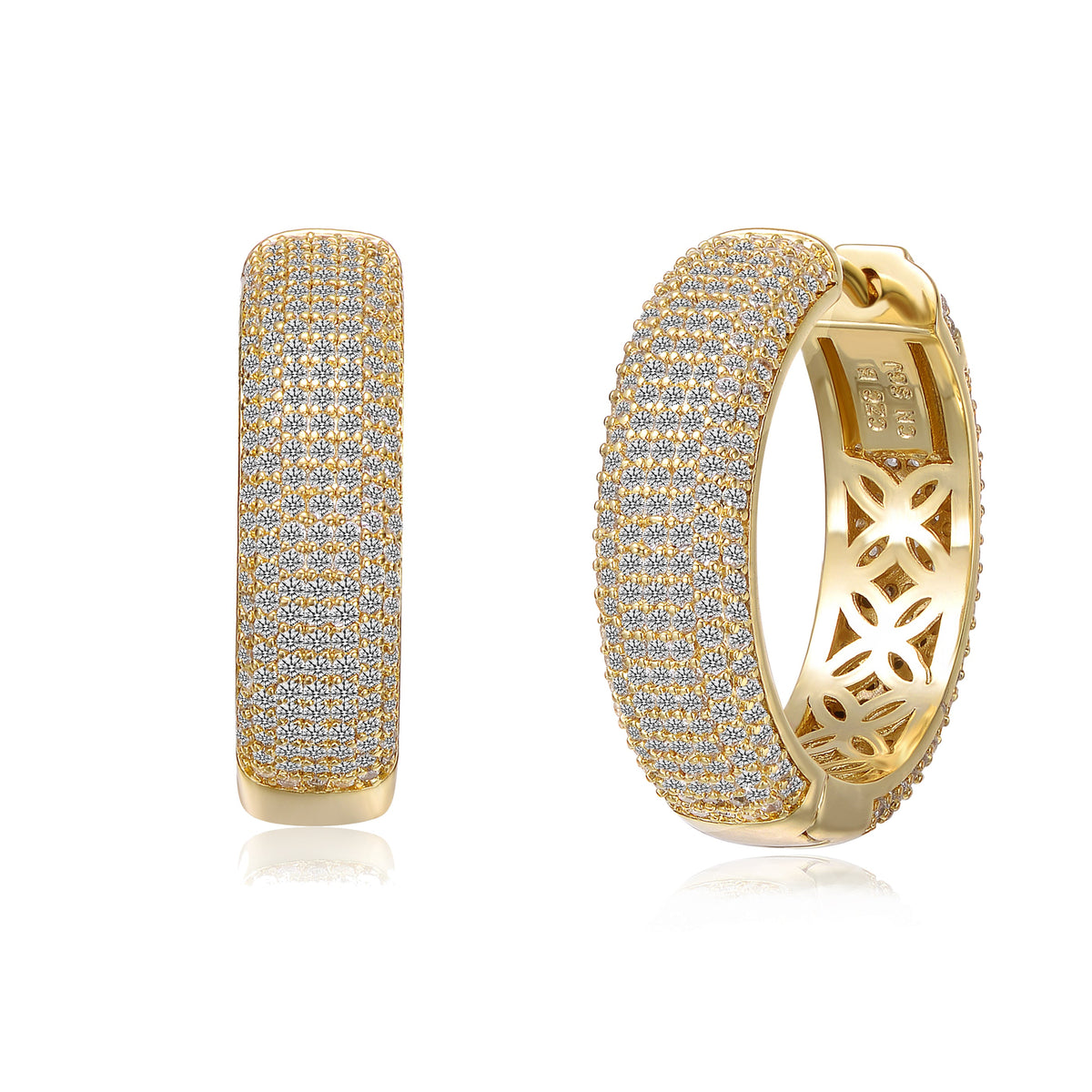 Cleo Chunky Pave Hoop Earrings