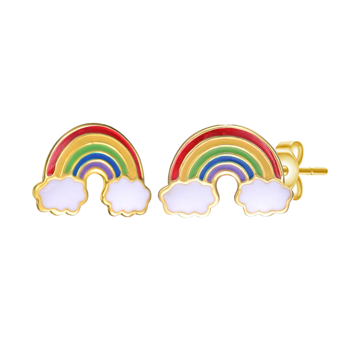 Elaine Rainbow Cloud Stud Earrings