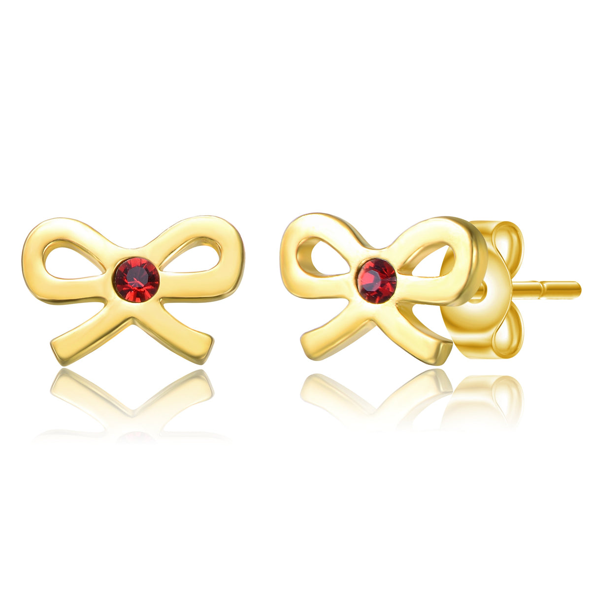 Madeleine Ribbon Bow Tie Stud Earrings