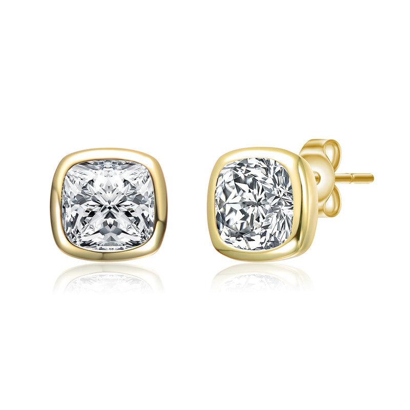 Claire Bezel Stud Earrings