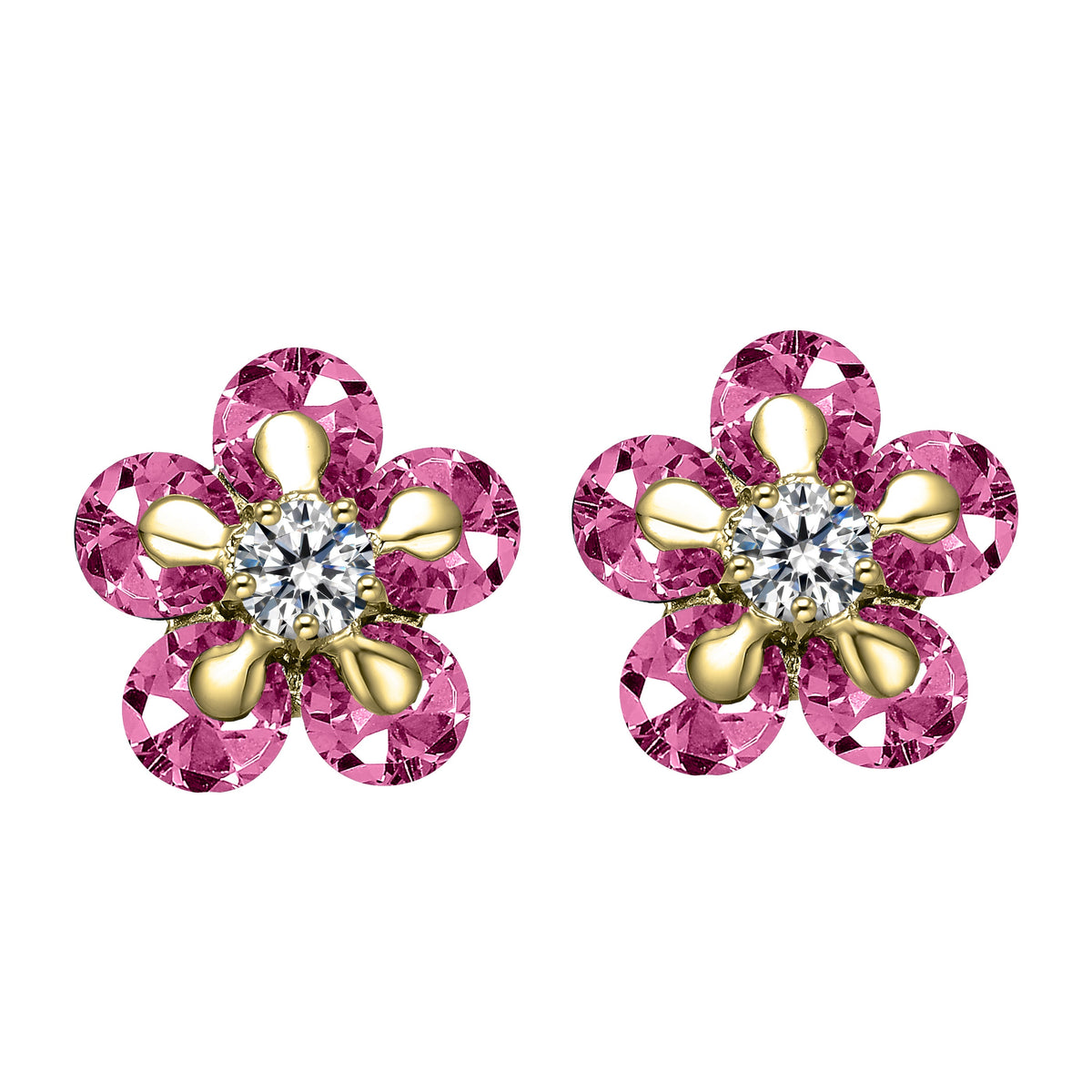 Claire Dainty Pink Floral Earrings