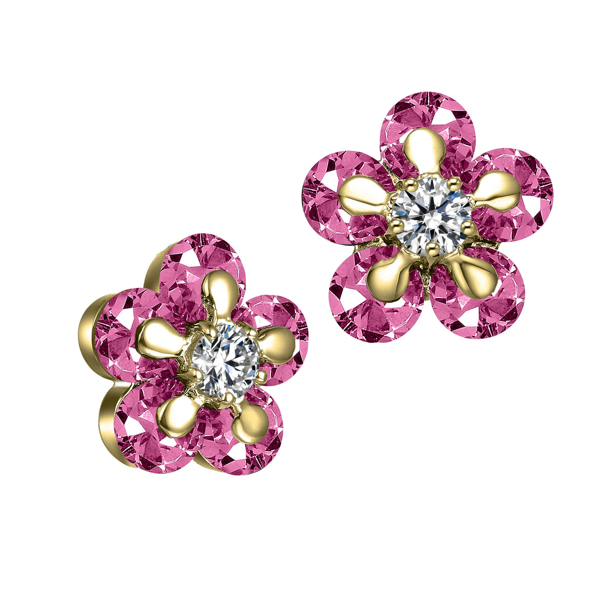 Claire Dainty Pink Floral Earrings