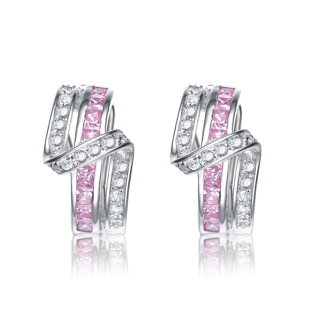 Pompidou Crossover Pink Earrings