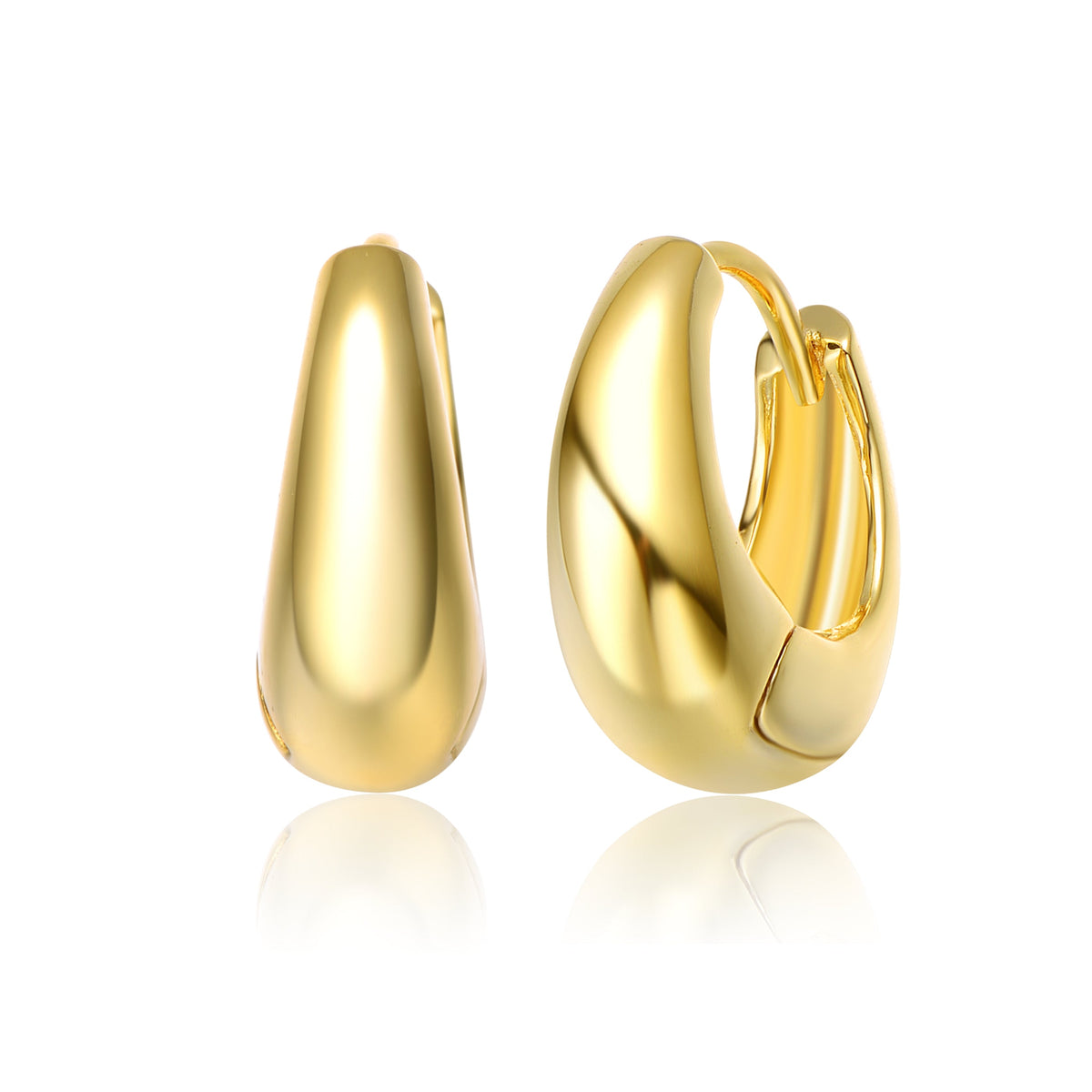 Pompidou Chunky Teardrop Hoop Earrings