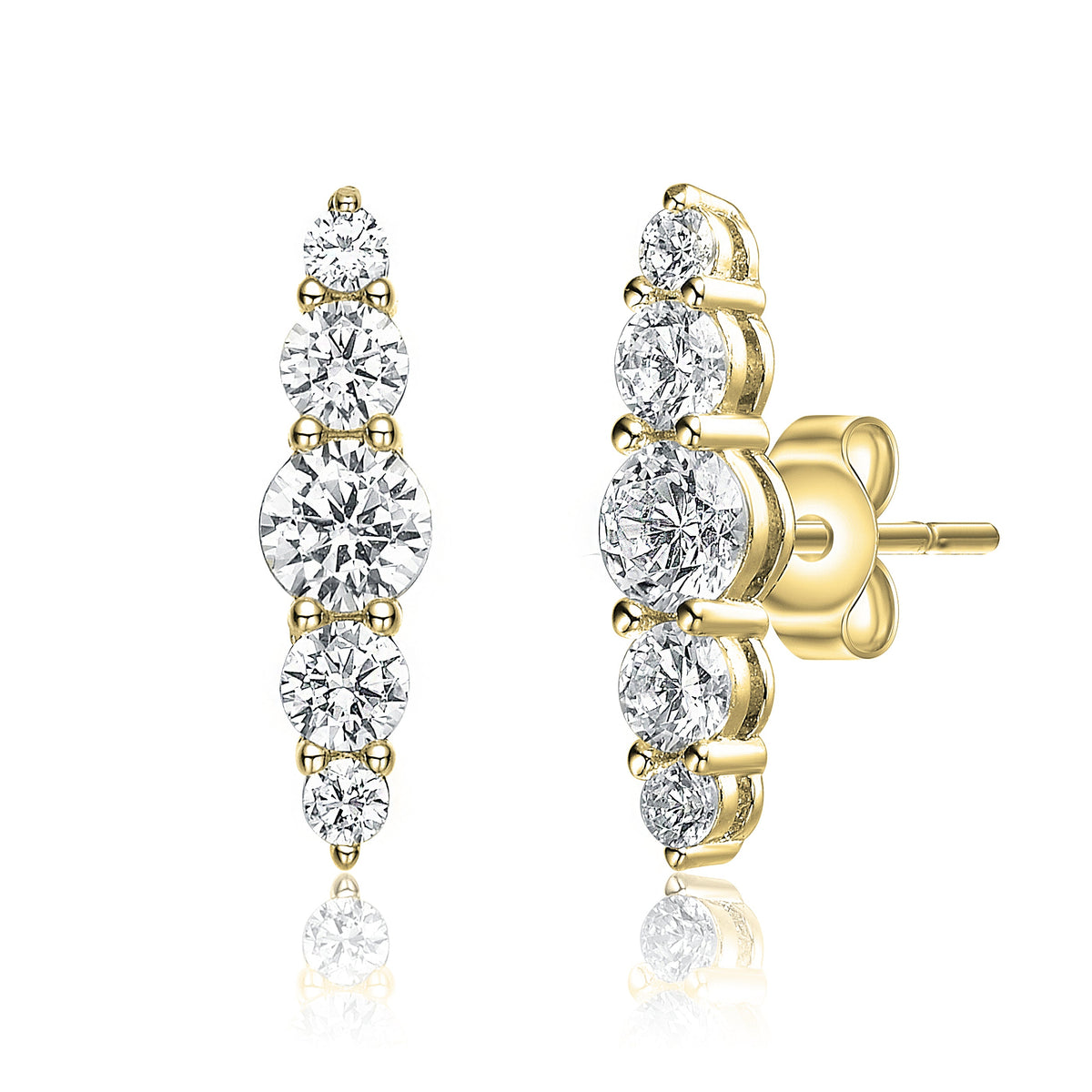 Sylvie 5-Stone Linear Journey Earrings