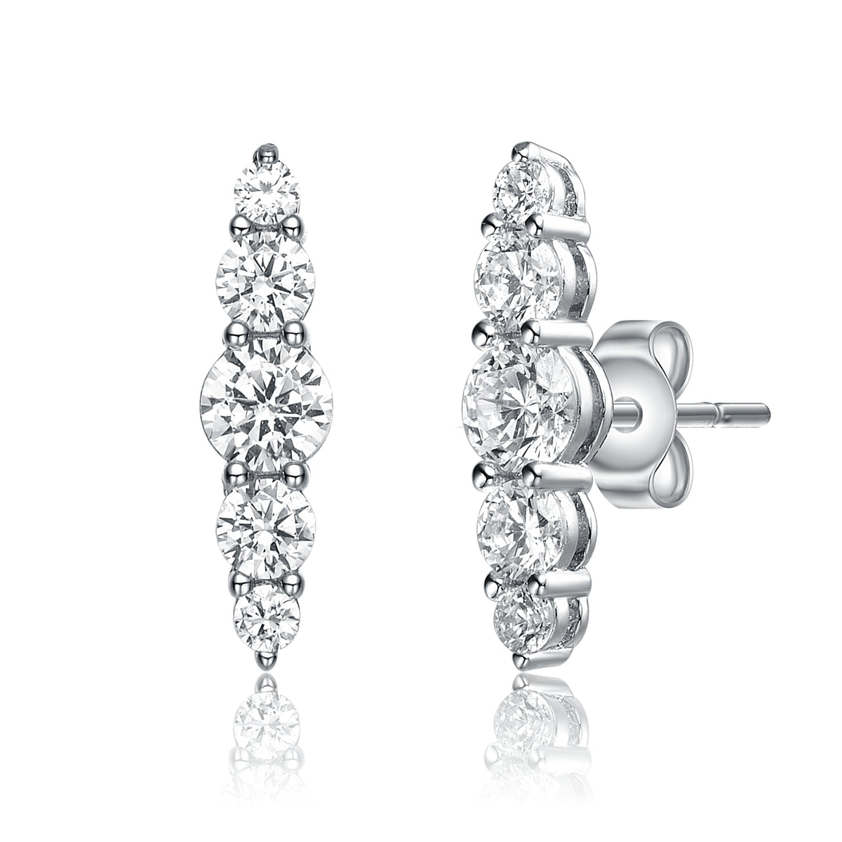 Sylvie 5-Stone Linear Journey Earrings