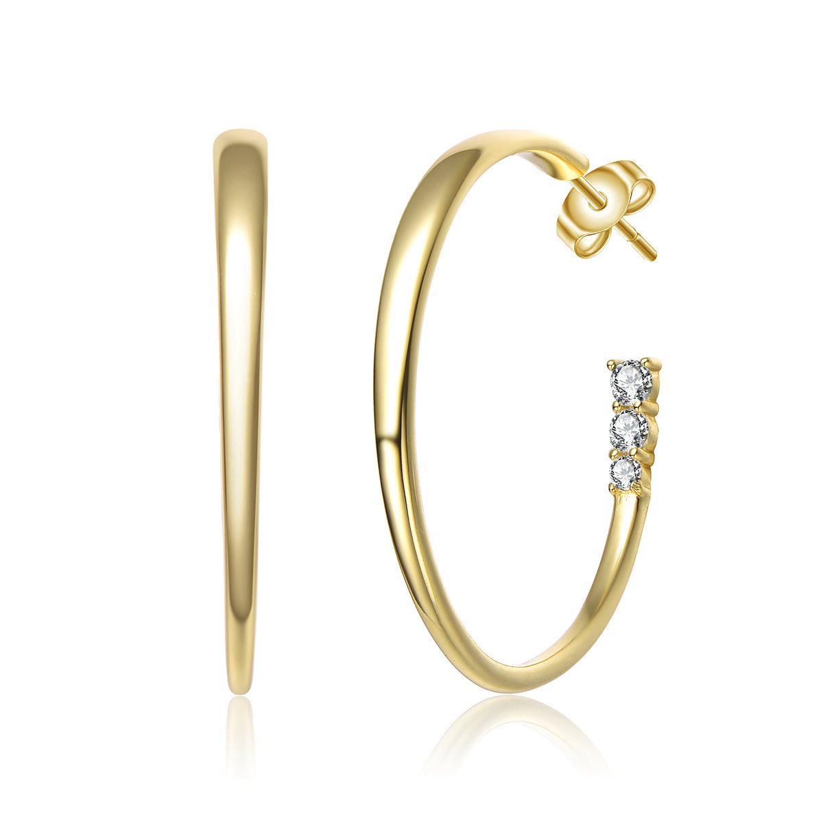 Cleo Midi Ribbon C-Hoop Earrings