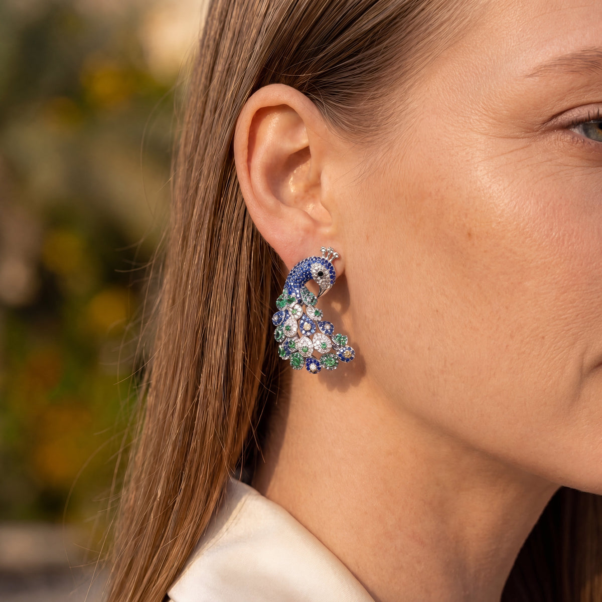 Théa Peacock Butterfly Couture Earrings