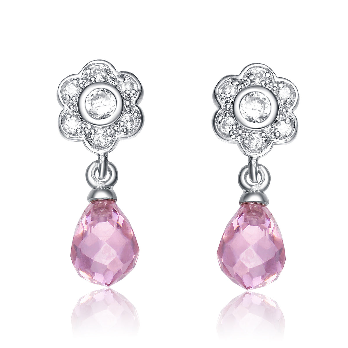 Louise Daisy Teardrop Stud Earrings