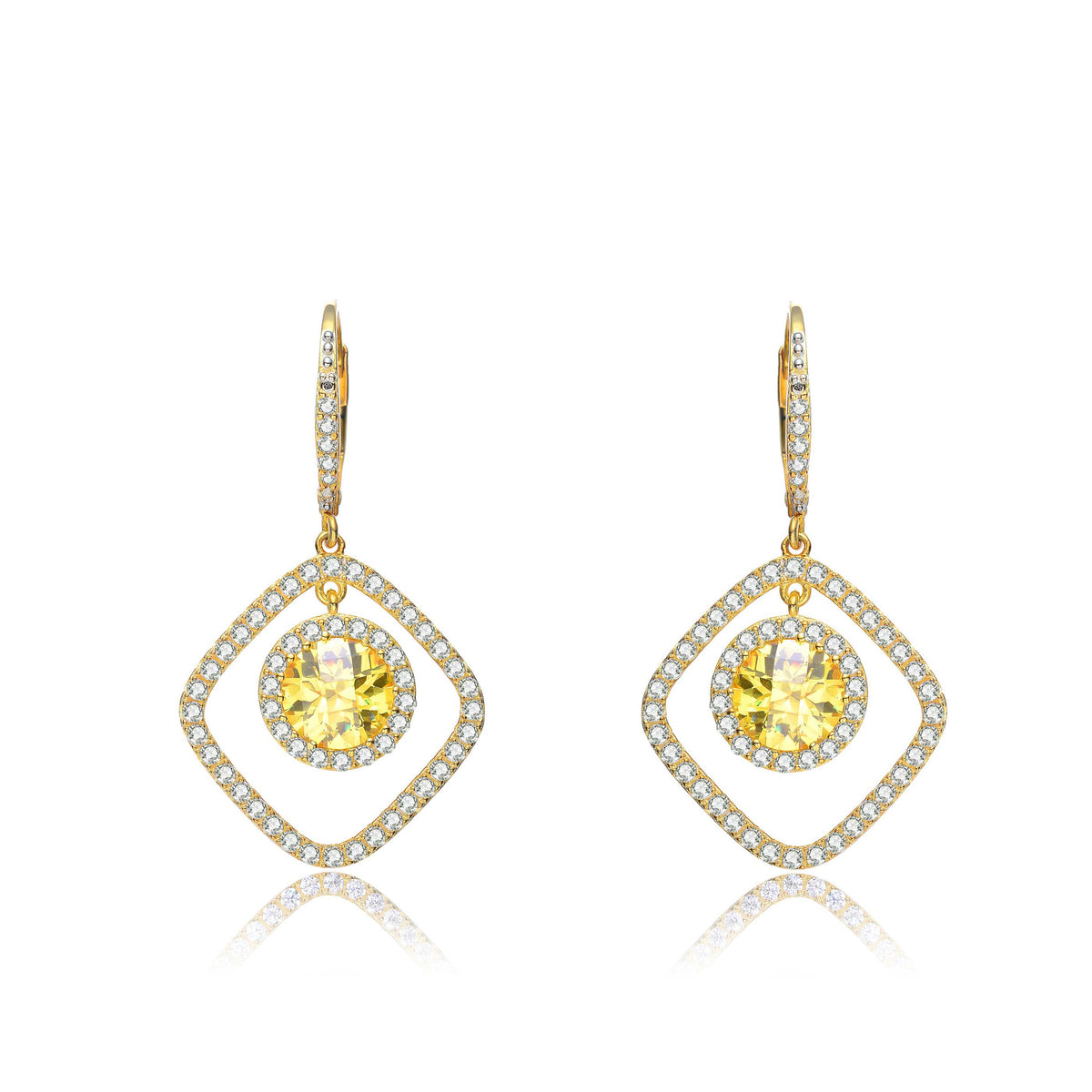 Marie Argyle Halo Earrings