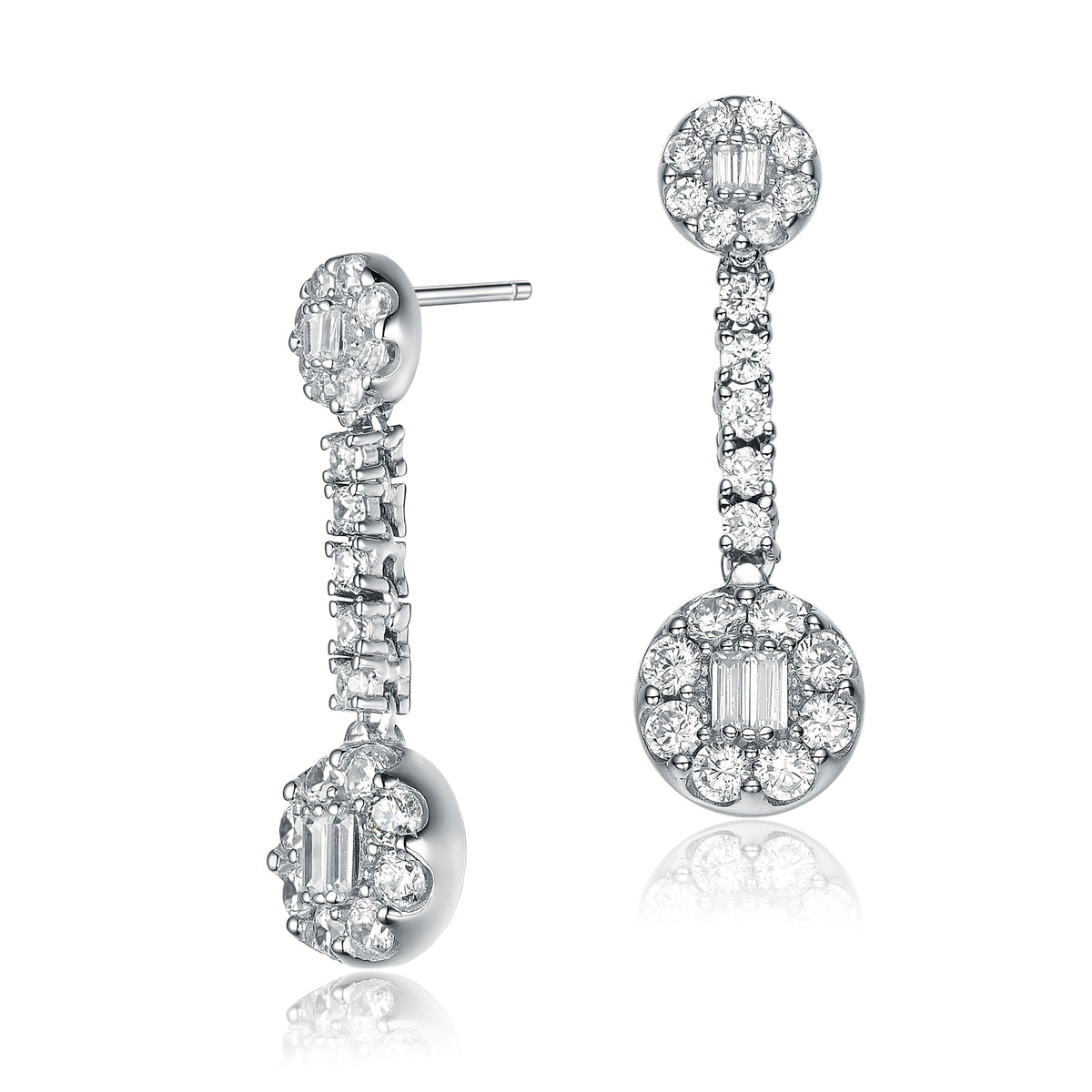 La Roche Dual Halo Drop Earrings