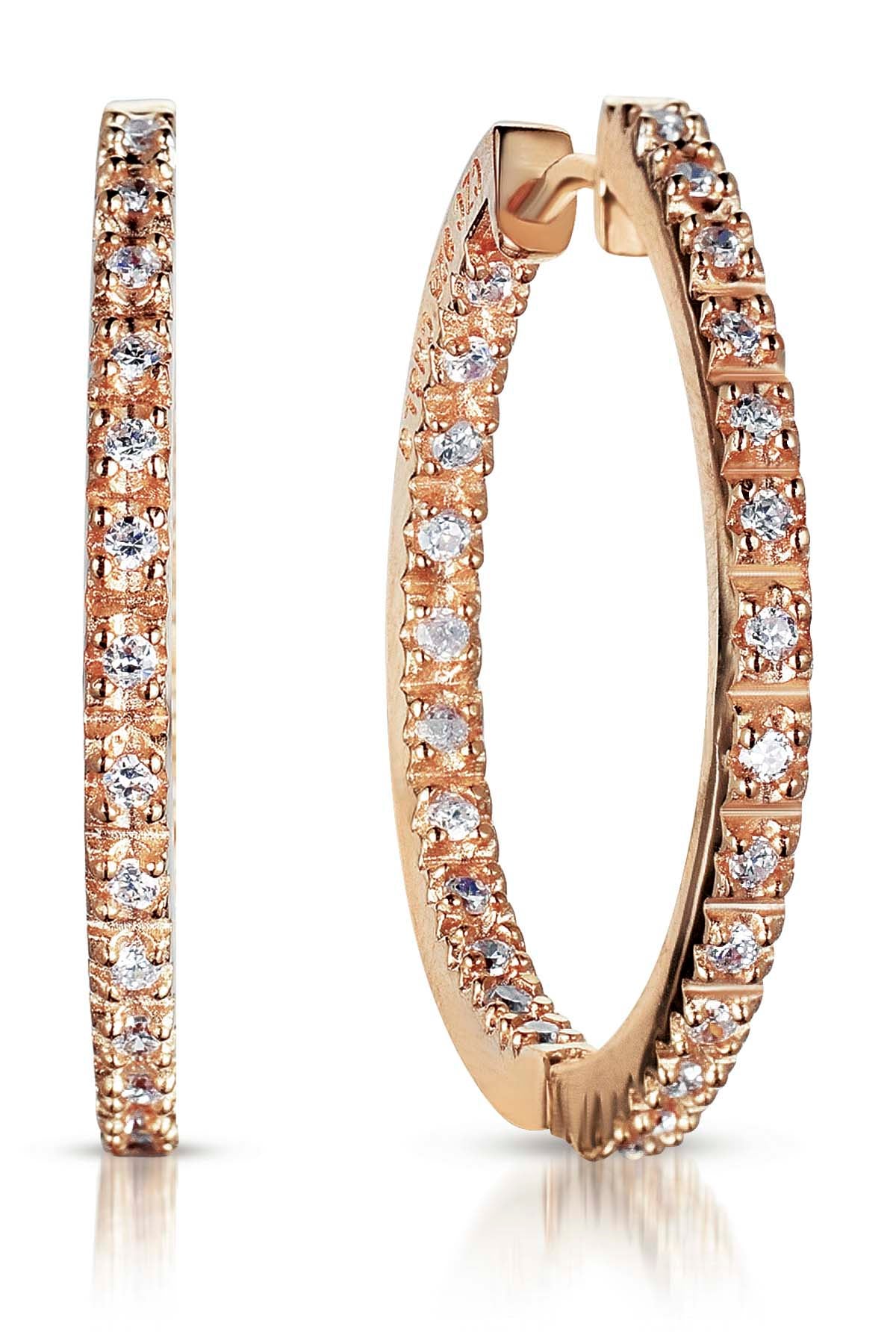 Sylvie Pave Hoop Earrings