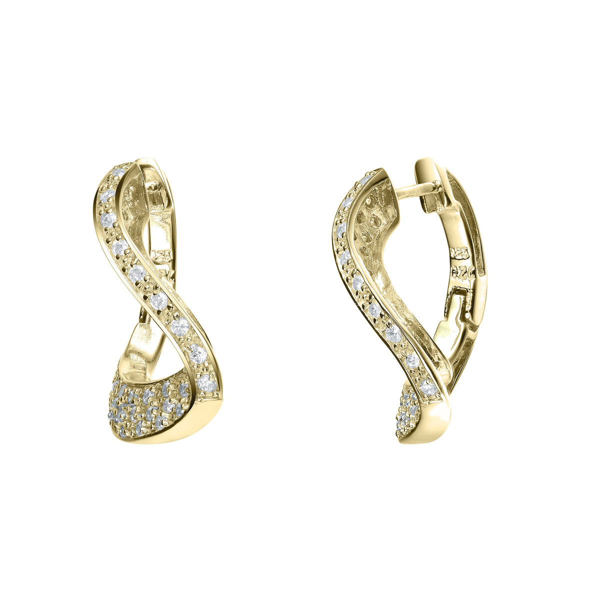 Odette Infinity Cubic Zirconia Earrings