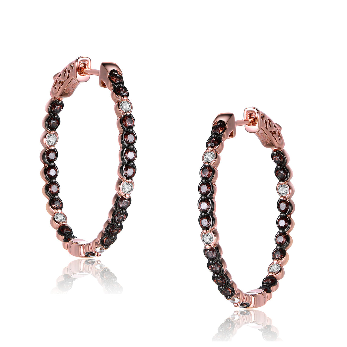 Camille Coffee Hoop Earrings