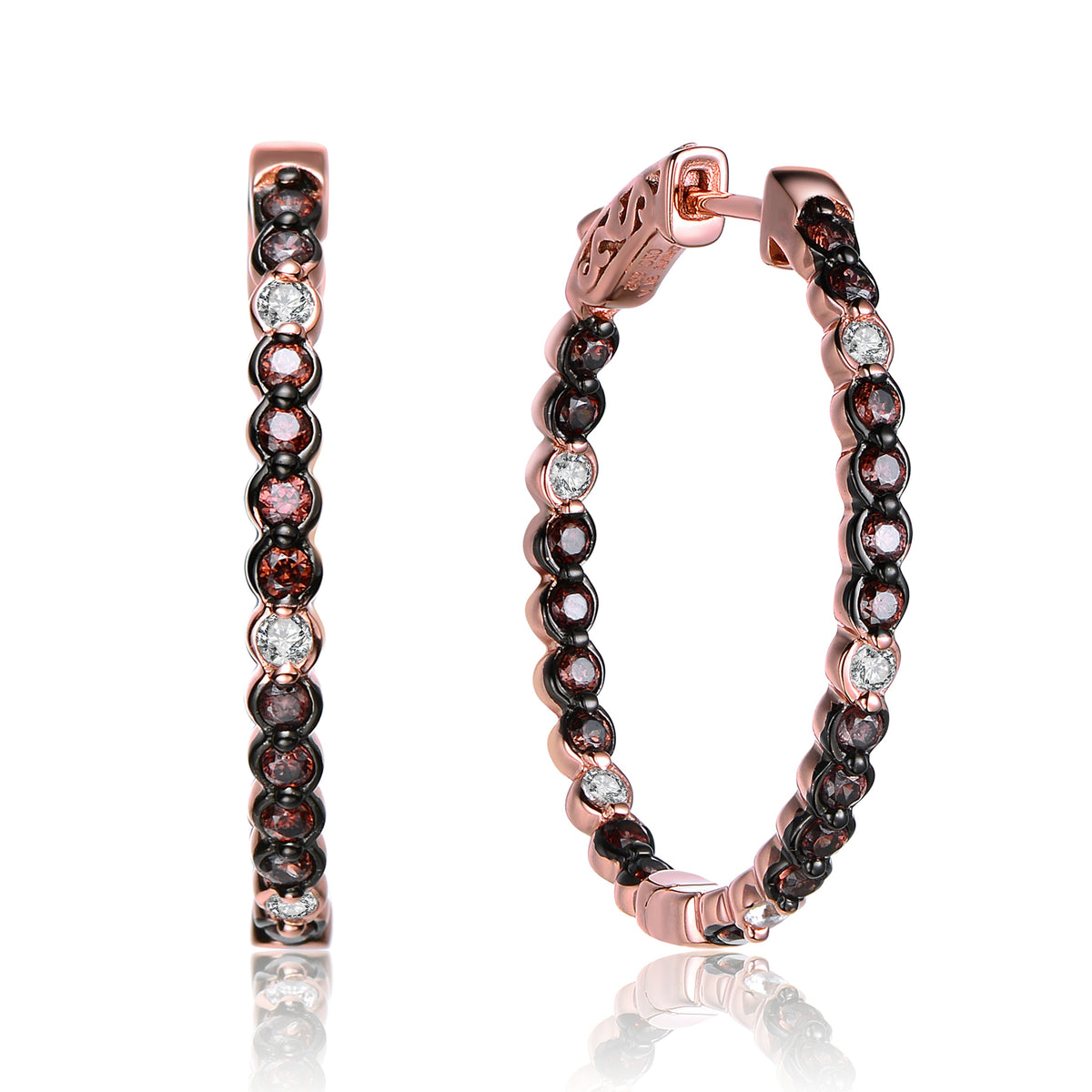 Camille Coffee Hoop Earrings