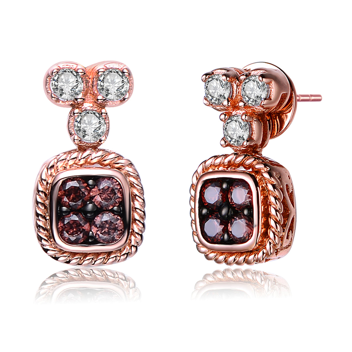 Anais Coffee Hoop Earrings