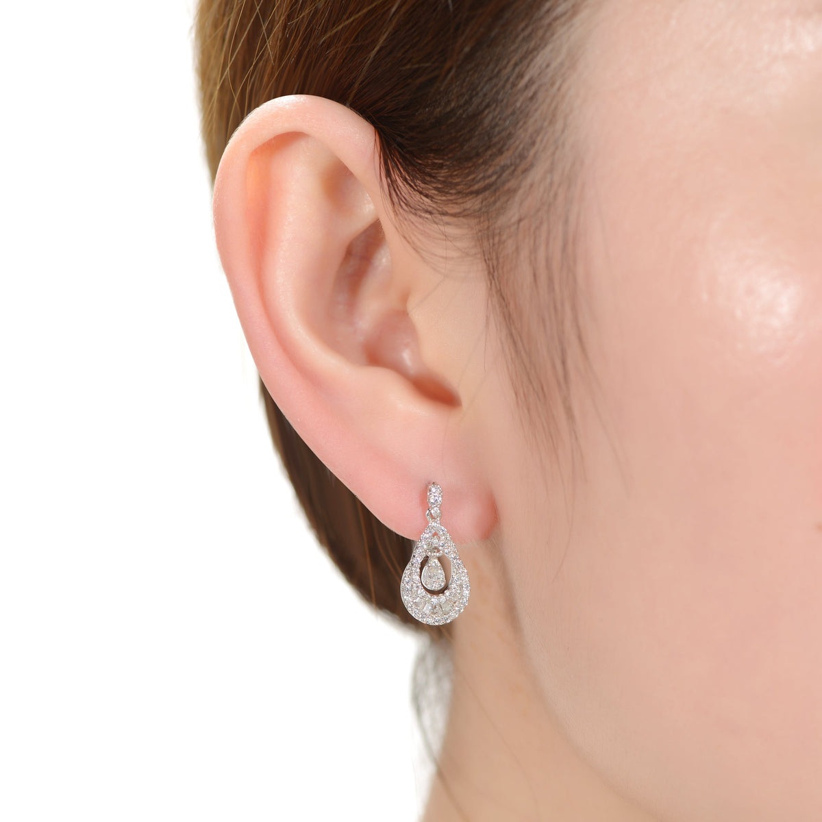 Melanie Double Pear Drop Earrings