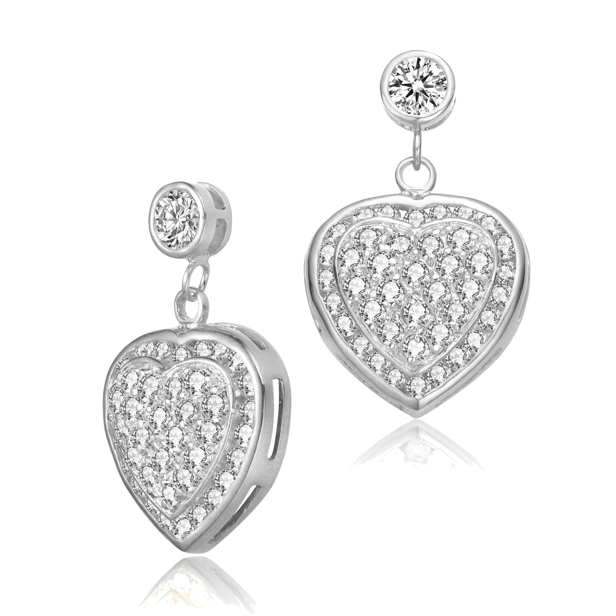 Corinne Heart-Shaped Drop Earrings