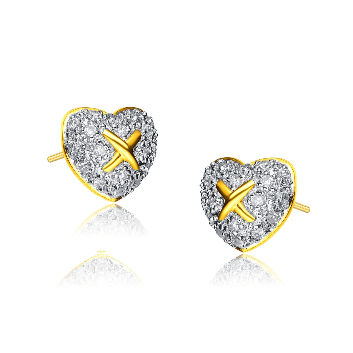 Odette Solitaire Heart Earrings