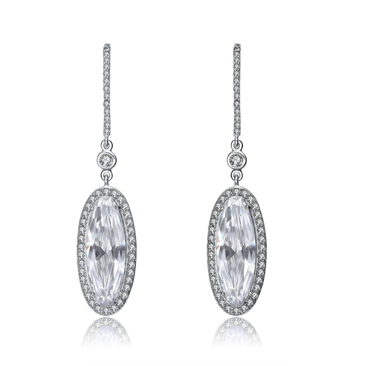 Louise Statement Oval Dangle Earrings