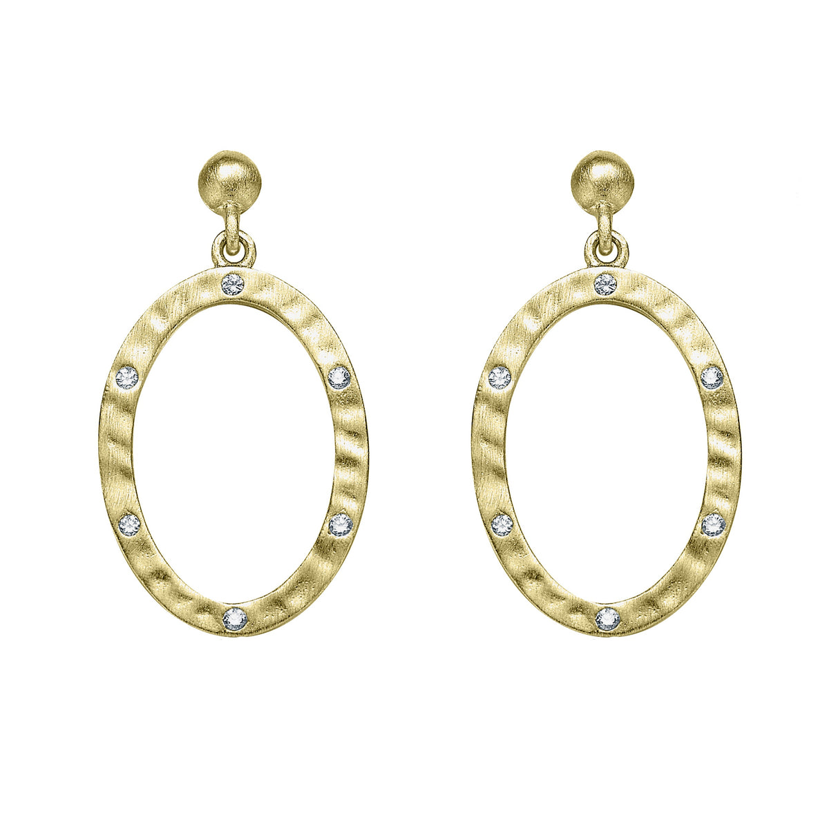 Vilette Matte Oval Outline Earrings