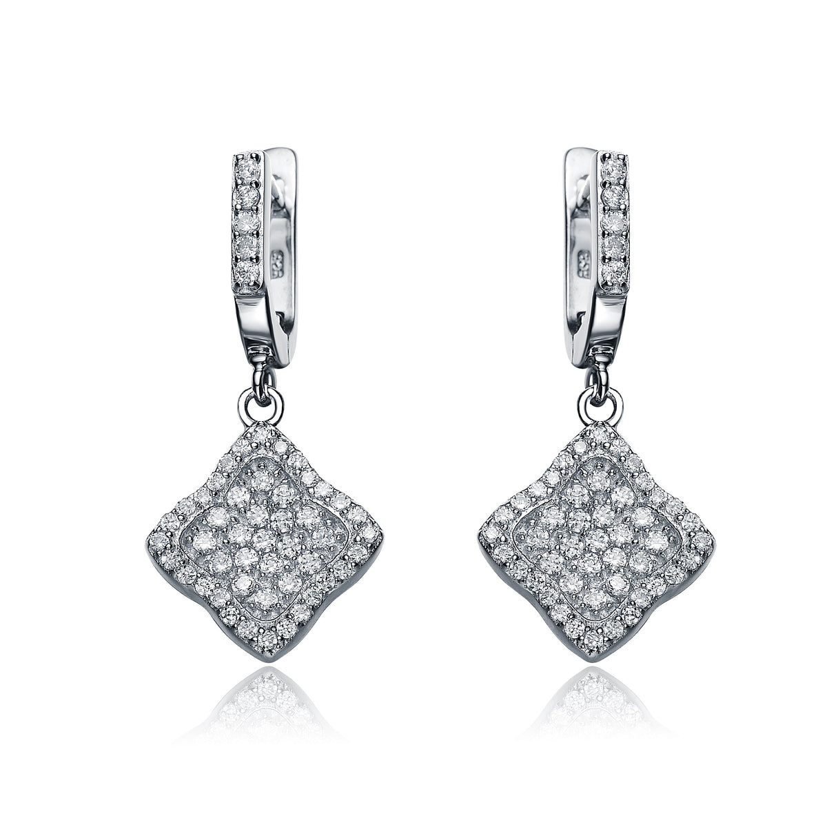 Sabine Square Shape Drop Earrings