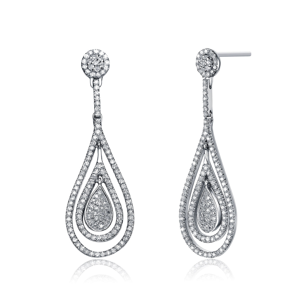Lorraine Outlined Teardrop Earrings